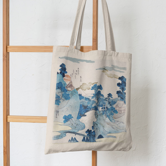 An Evening View of Fuji Canvas Tote Bag - Picture 5 of 5